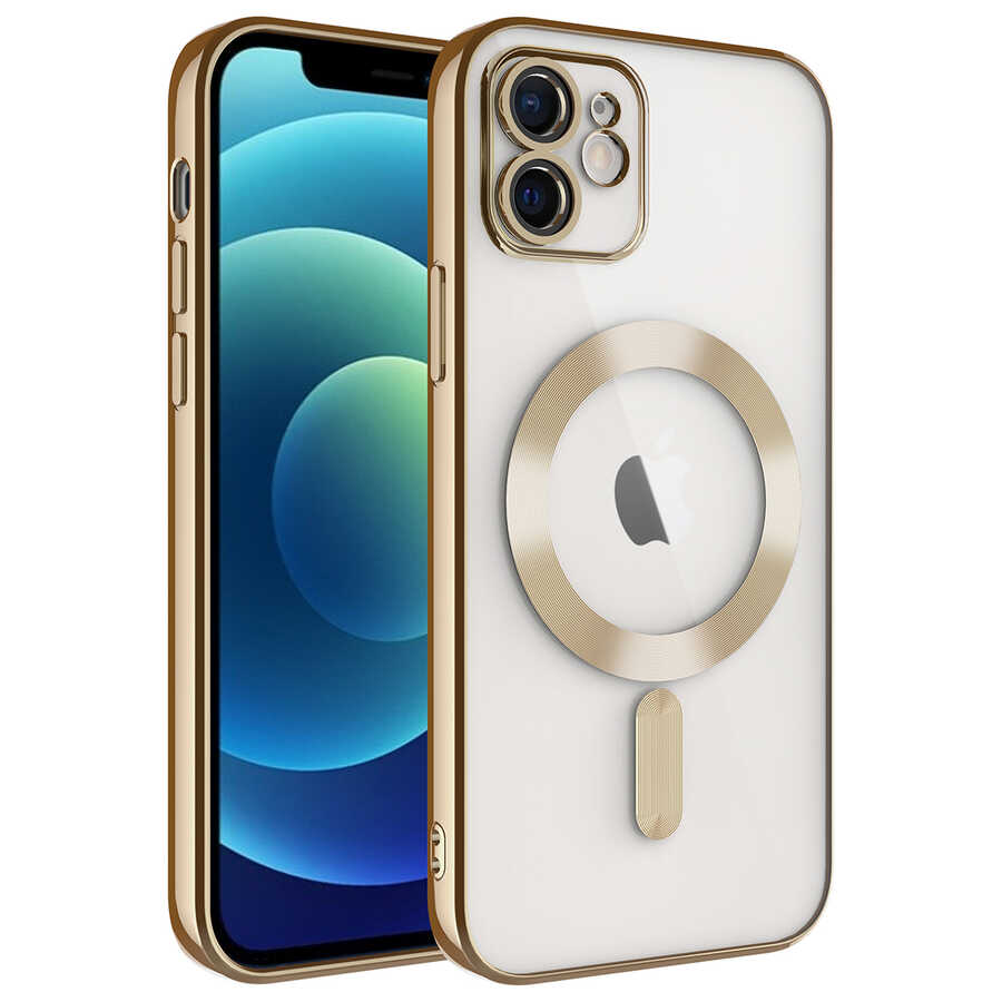 Apple iPhone 11 Kılıf Kamera Korumalı M-safe Wireless Şarj Özellikli Zore Demre Kapak