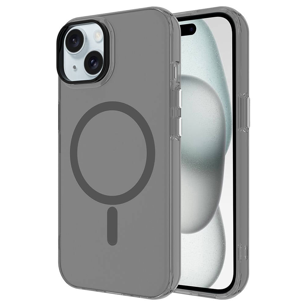 Apple iPhone 13 Kılıf Zore M-safe Şarj Özellikli Buzlu Transparan C-Pro Sert Kapak