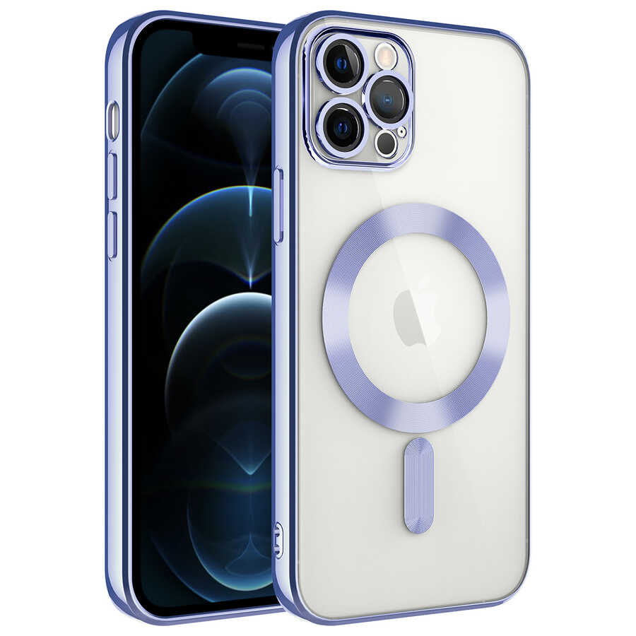 Apple iPhone 13 Pro Max Kılıf Kamera Korumalı M-safe Wireless Şarj Özellikli Zore Demre Kapak