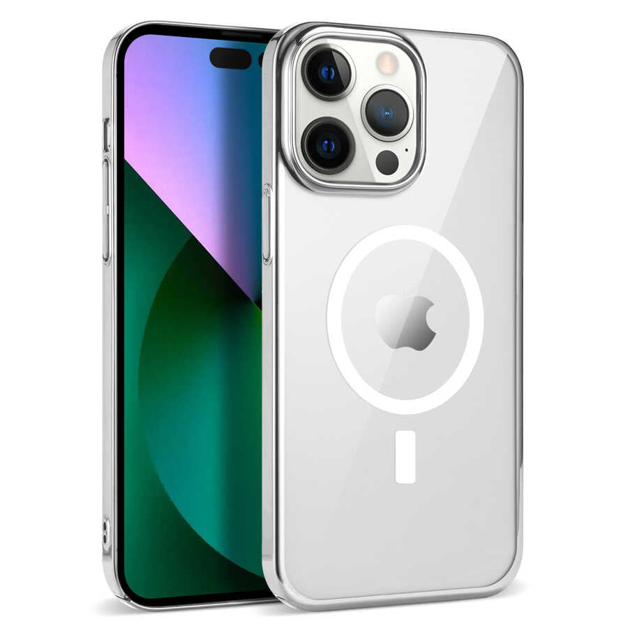 Apple iPhone 13 Pro Max Kılıf Zore Wireless Şarj Özellikli Pixel M-safe Kapak