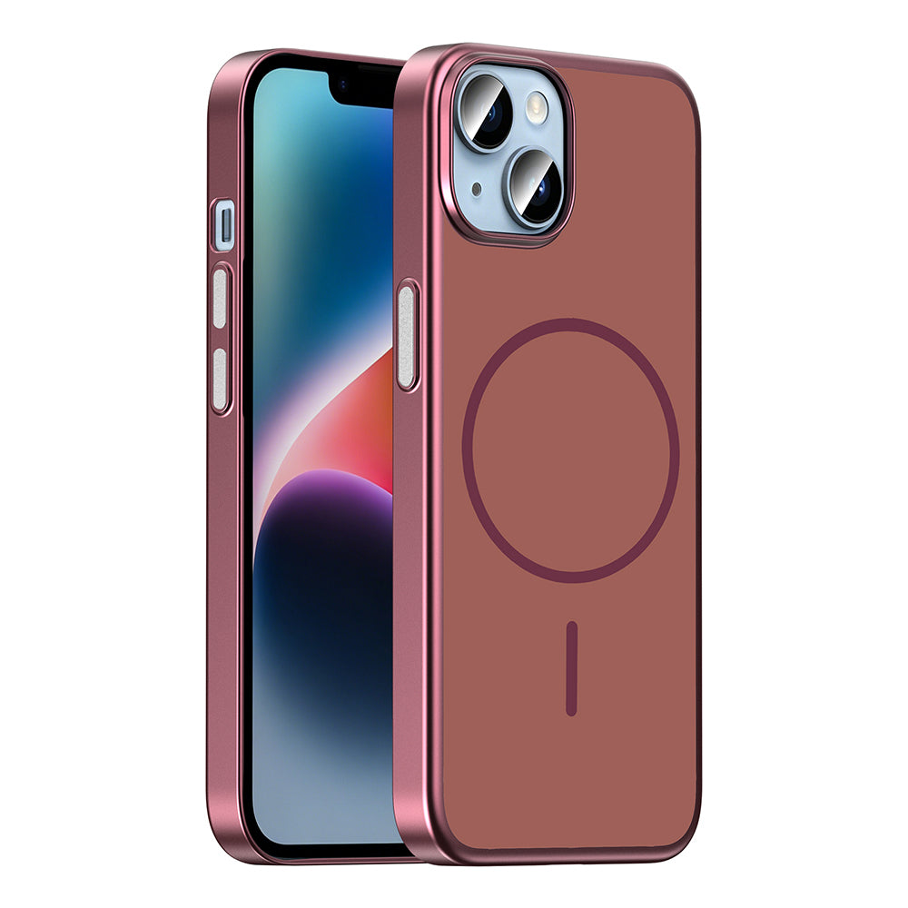 Apple iPhone 14 Kılıf M-Safe Şarj Özellikli Zore Lora PC Kapak