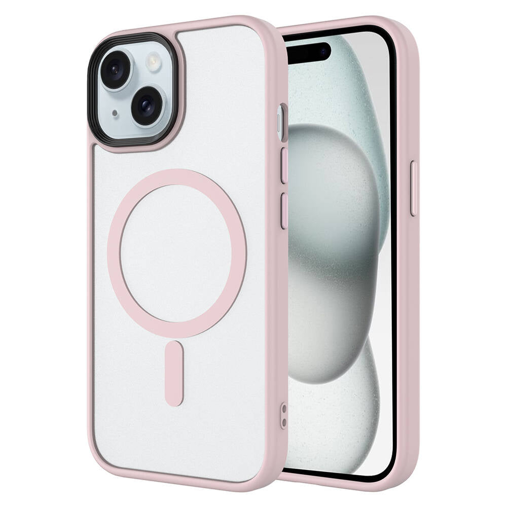 Apple iPhone 14 Kılıf Mat Arka Yüzey Wireless Şarj Özellikli Zore Flet M-safe Kapak