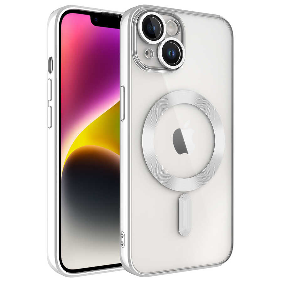 Apple iPhone 14 Plus Kılıf Kamera Korumalı M-safe Wireless Şarj Özellikli Zore Demre Kapak