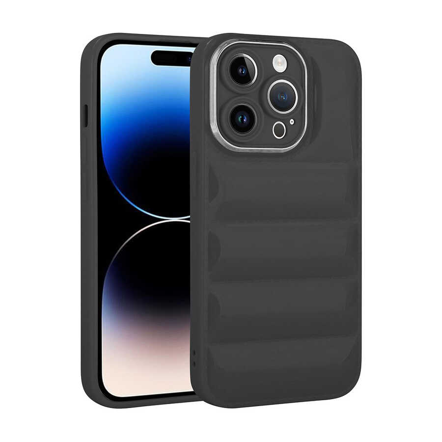 Apple iPhone 14 Pro Kılıf Kamera Korumalı Parlak Airbag'li Zore Galya Kapak