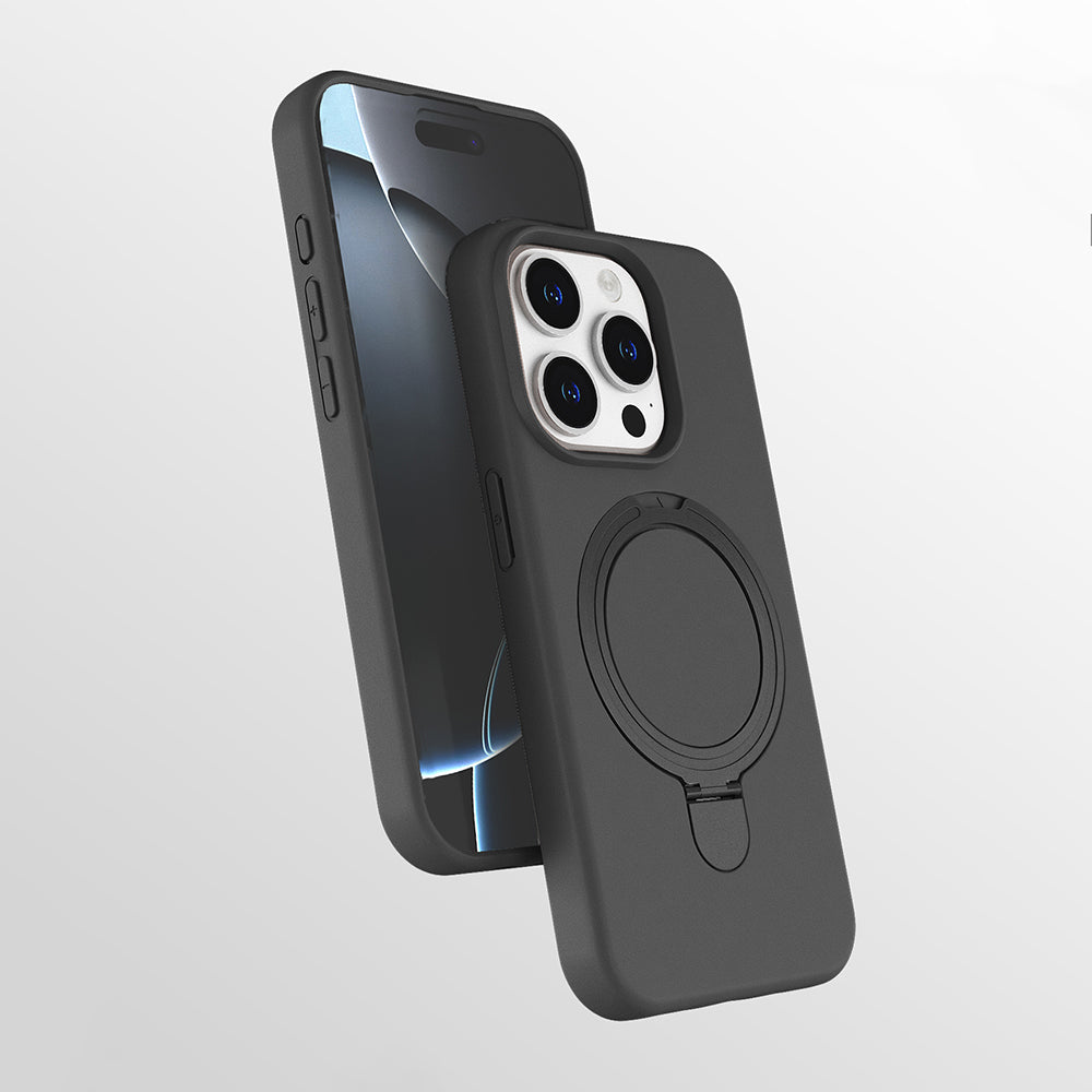 Apple iPhone 14 Pro Kılıf M-safe Şarj Özellikli Standlı Zore Samara Kapak