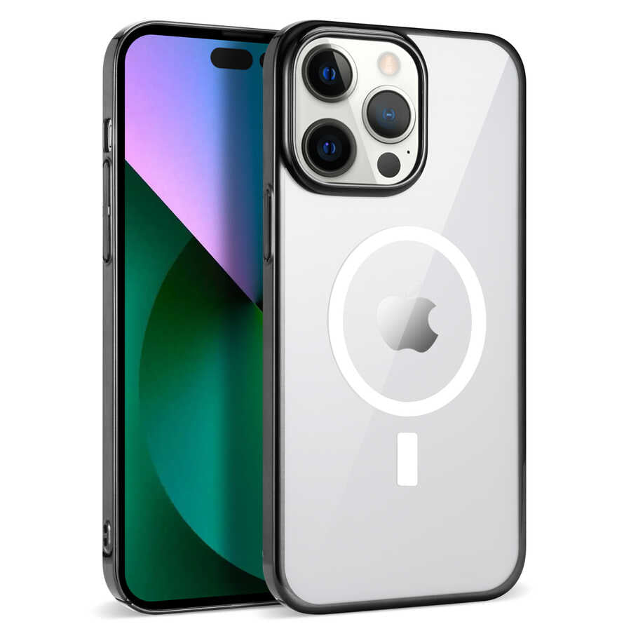 Apple iPhone 14 Pro Kılıf Zore Wireless Şarj Özellikli Pixel M-safe Kapak