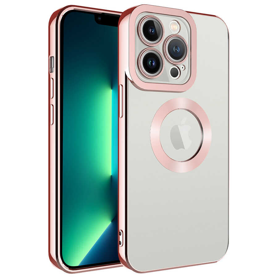 Apple iPhone 14 Pro Max Kılıf Kamera Korumalı Logo Gösteren Zore Omega Kapak
