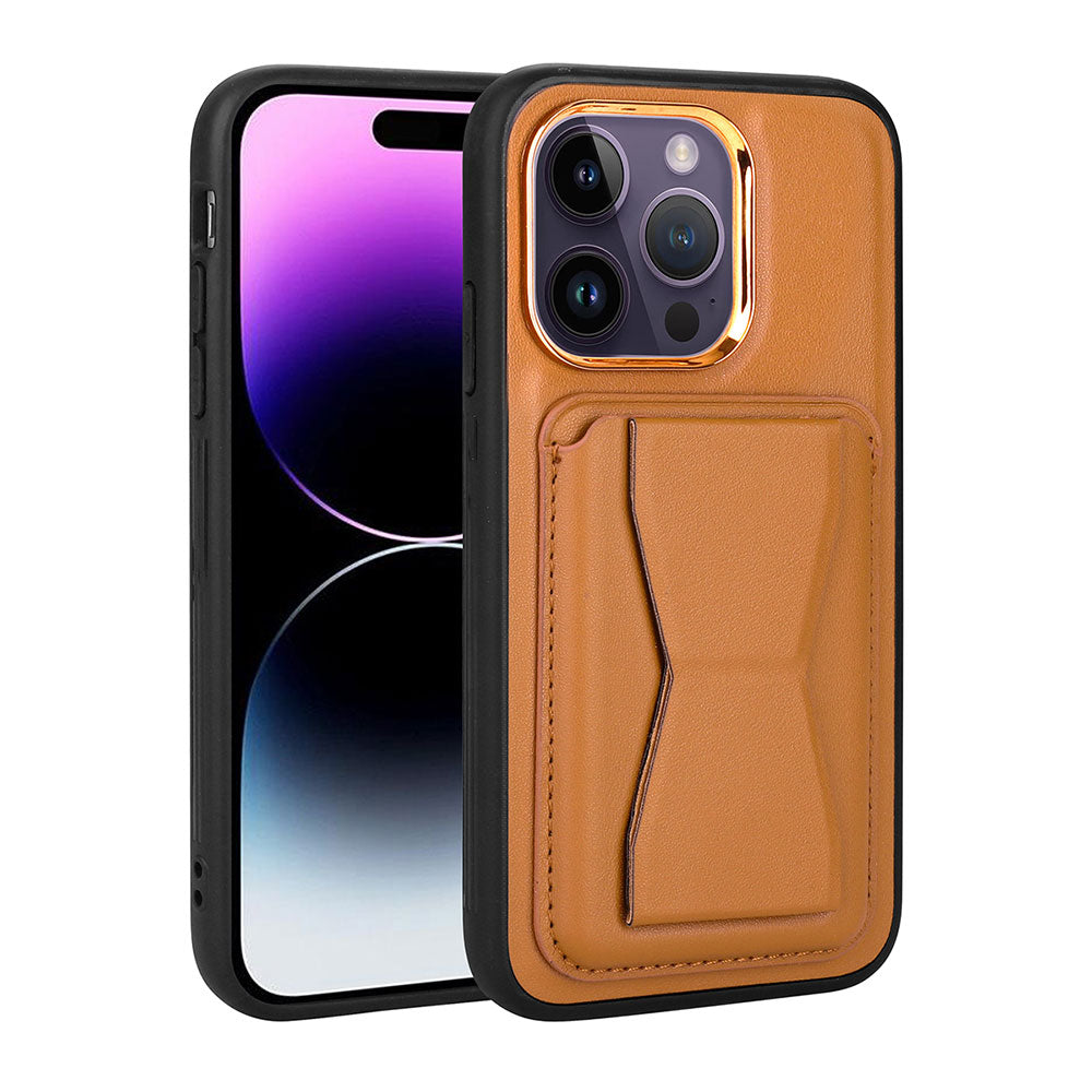 Apple iPhone 14 Pro Max Kılıf Kartlıklı Standlı Pu Deri Zore Memo Kapak