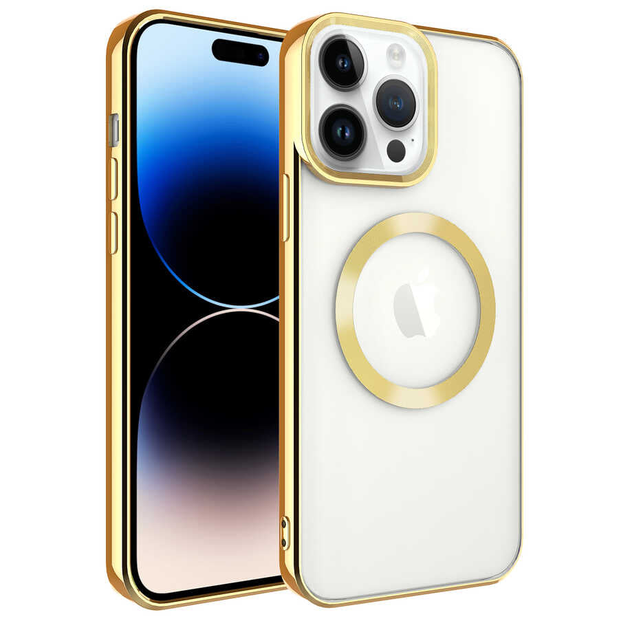 Apple iPhone 14 Pro Max Kılıf M-safe Wireless Şarj Özellikli Zore Setro Silikon