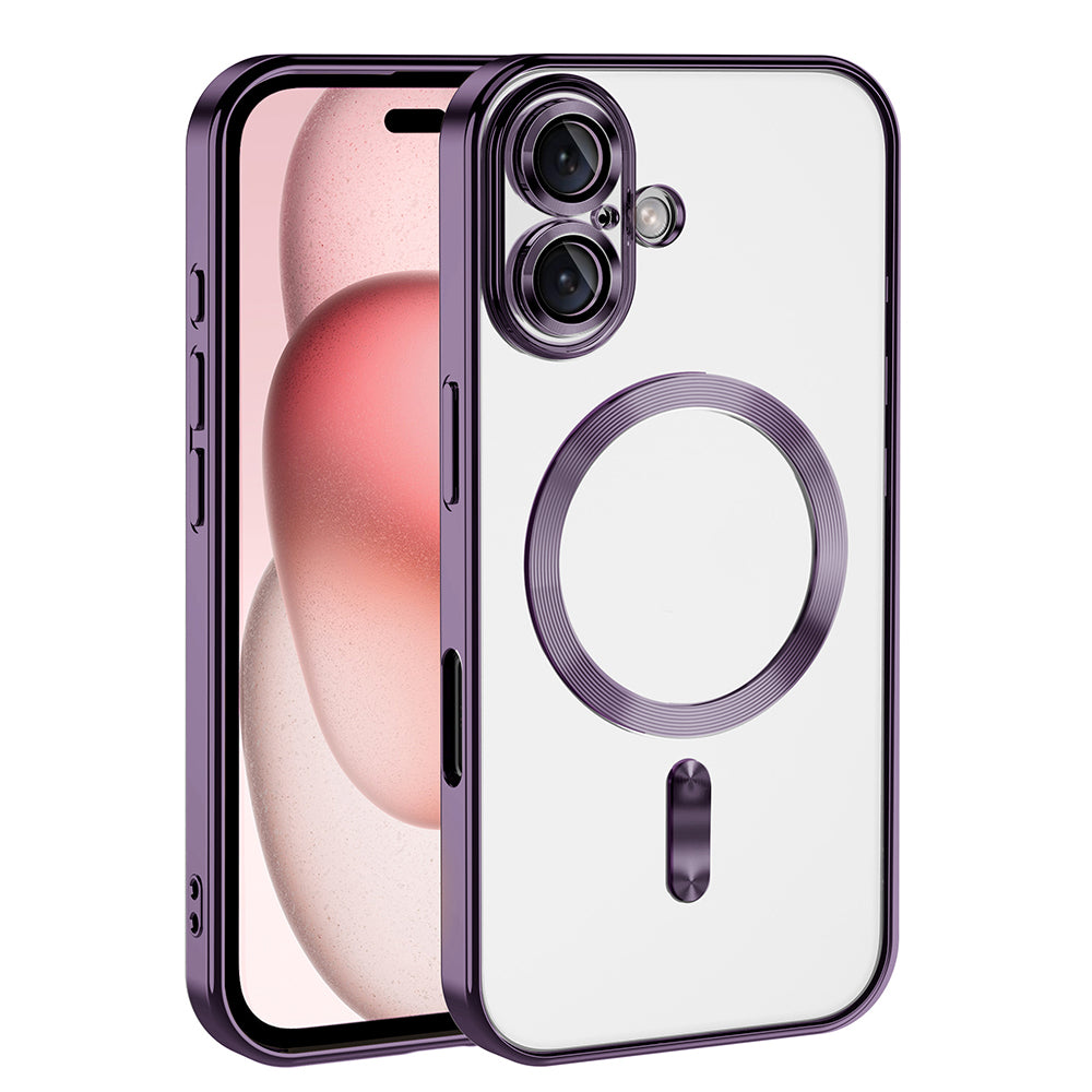 Apple iPhone 16 Kılıf Kamera Korumalı M-safe Wireless Şarj Özellikli Zore Demre Kapak