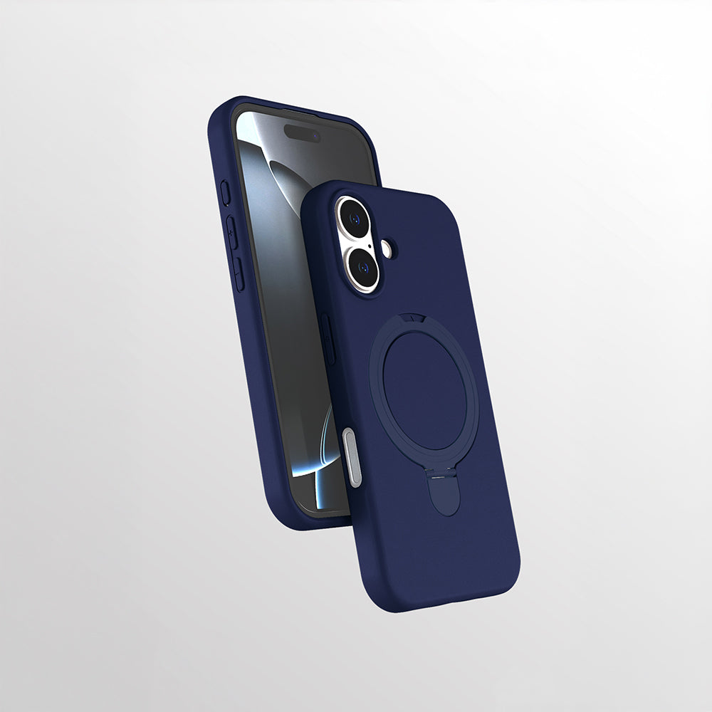 Apple iPhone 16 Kılıf M-safe Şarj Özellikli Standlı Zore Samara Kapak