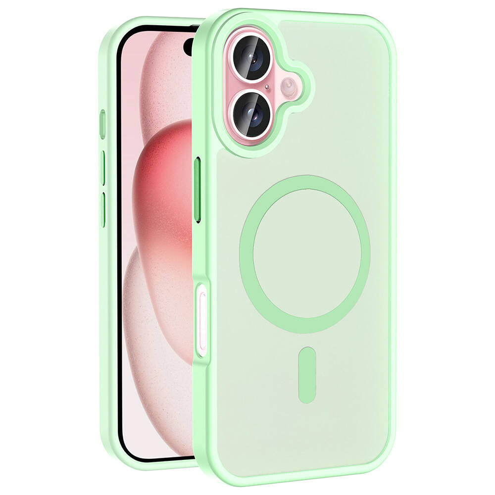 Apple iPhone 16 Plus Kılıf M-safe Şarj Özellikli Mat Arka Yüzey Zore Sio Kapak