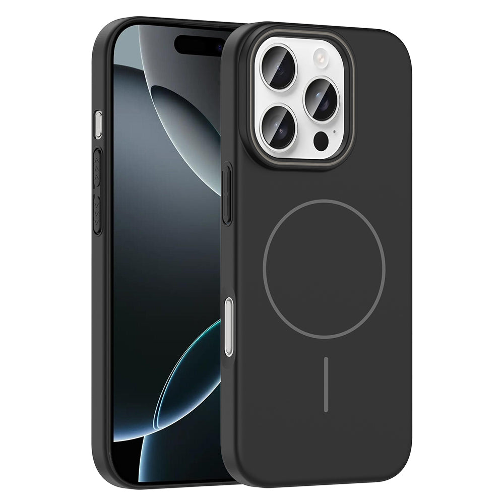 Apple iPhone 16 Pro Kılıf M-safe Şarj Özellikli Zore Ruby Sert Kapak