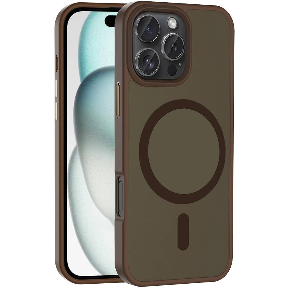 Apple iPhone 16 Pro Max Kılıf M-safe Şarj Özellikli Mat Arka Yüzey Zore Sio Kapak