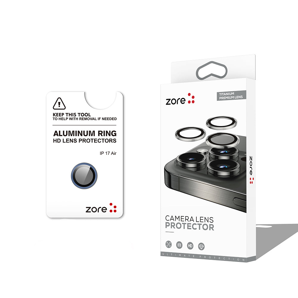 Apple iPhone 17 Air Zore CL-12 Premium Safir Parmak İzi Bırakmayan Anti-Reflective Kamera Lens Koruyucu