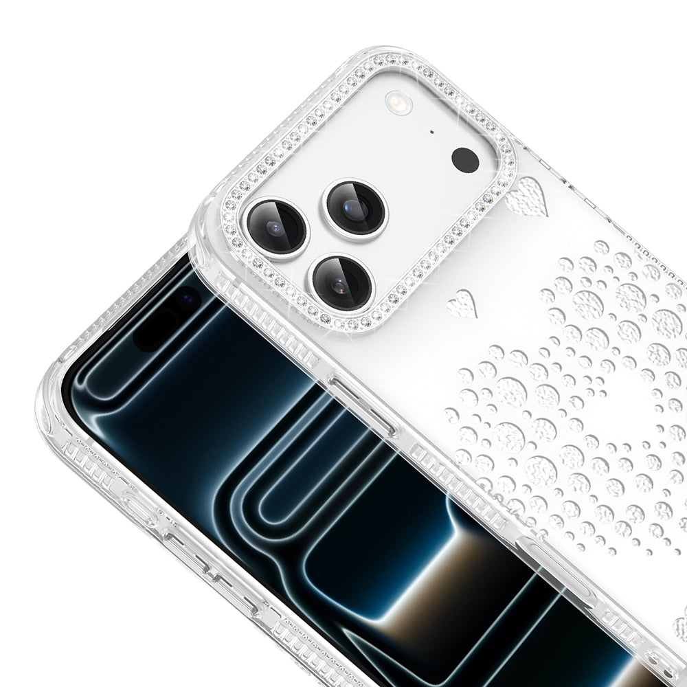 Apple iPhone 18 Pro Kılıf Damla Taşlı Zore Rivas Sert PC Kapak