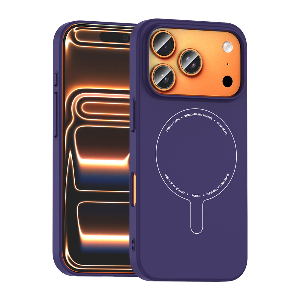 Apple iPhone 18 Pro Kılıf M-Safe Şarj Özellikli Kamera Korumalı Zore Elio Sert PC Kapak