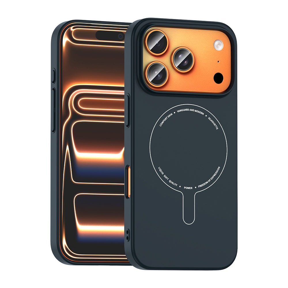 Apple iPhone 18 Pro Kılıf M-Safe Şarj Özellikli Kamera Korumalı Zore Elio Sert PC Kapak