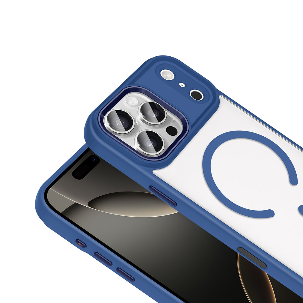 Apple iPhone 18 Pro Kılıf Wireless Şarj Özellikli Zore Krom M-safe Silikon Kapak