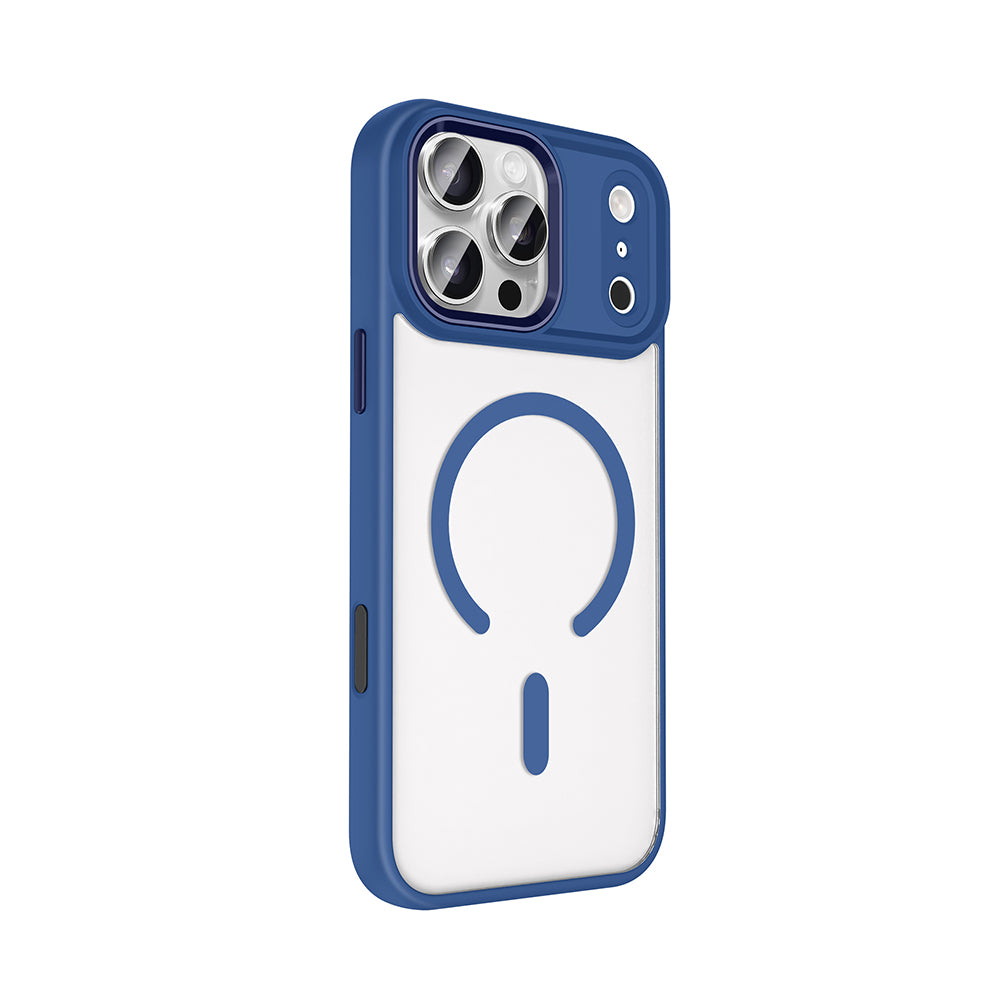 Apple iPhone 18 Pro Kılıf Wireless Şarj Özellikli Zore Krom M-safe Silikon Kapak