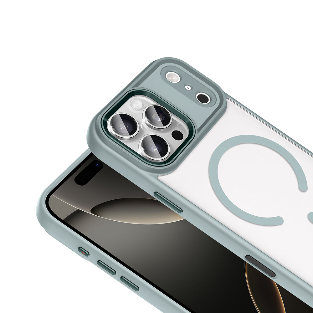 Apple iPhone 18 Pro Kılıf Wireless Şarj Özellikli Zore Krom M-safe Silikon Kapak