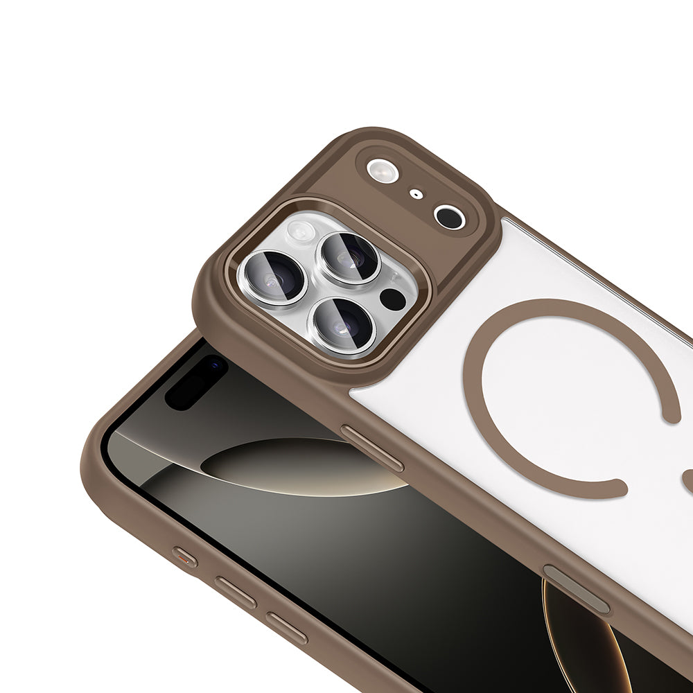 Apple iPhone 18 Pro Kılıf Wireless Şarj Özellikli Zore Krom M-safe Silikon Kapak