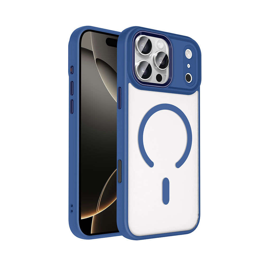 Apple iPhone 18 Pro Kılıf Wireless Şarj Özellikli Zore Krom M-safe Silikon Kapak