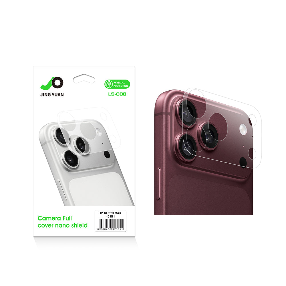 Apple iPhone 18 Pro Max Zore LS-C08 Tam Kaplayan Mat Kamera Lens Koruyucu 10'lu Paket