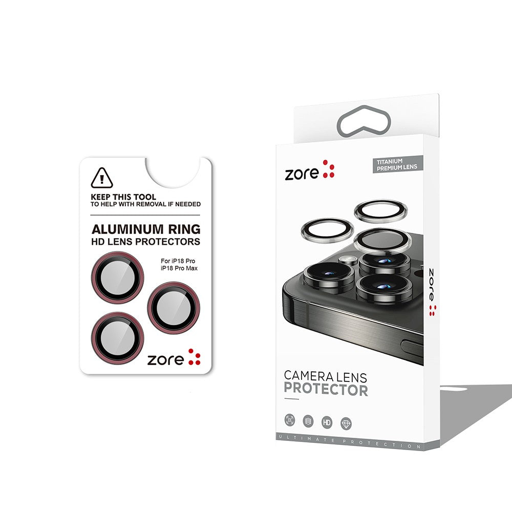 Apple iPhone 18 Pro Zore CL-12 Premium Safir Parmak İzi Bırakmayan Anti-Reflective Kamera Lens Koruyucu