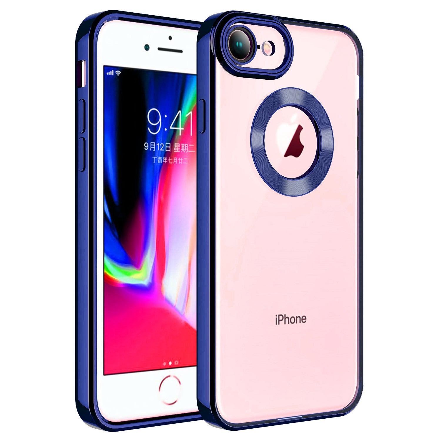 Apple iPhone 7 Kılıf Kamera Korumalı Logo Gösteren Zore Omega Kapak