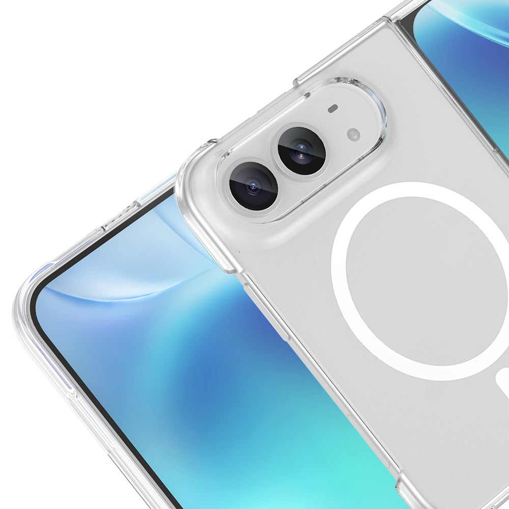 Apple iPhone Duo Kamera Korumalı M-Safe Şarj Özellikli Şeffaf Zore London Sert PC Kapak