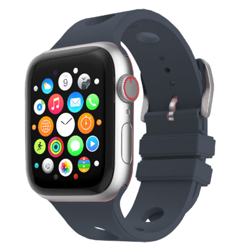 Apple Watch 10 46mm Delikli Tasarım Zore KRD-147 Silikon Kordon