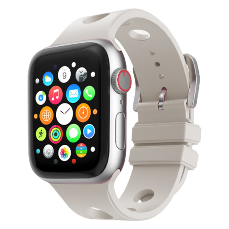 Apple Watch 10 46mm Delikli Tasarım Zore KRD-147 Silikon Kordon
