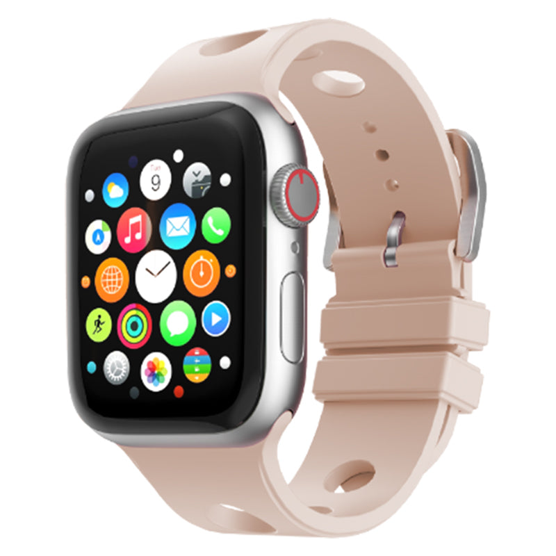Apple Watch 10 46mm Delikli Tasarım Zore KRD-147 Silikon Kordon