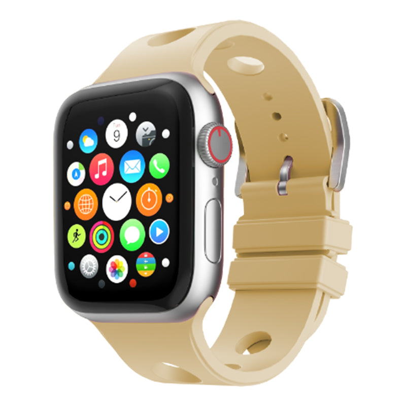 Apple Watch 10 46mm Delikli Tasarım Zore KRD-147 Silikon Kordon