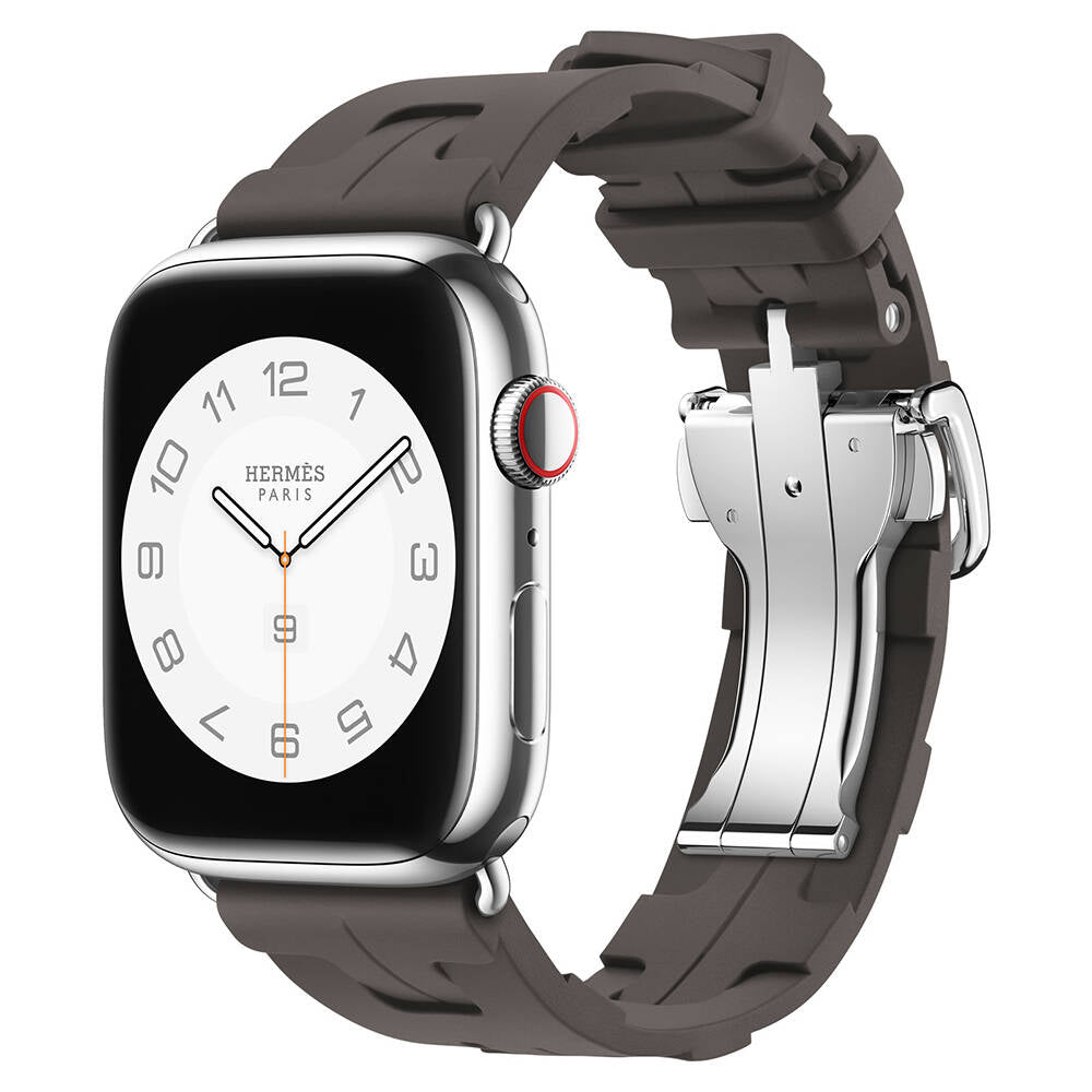 Apple Watch 42mm Spor Görünümlü Zore KRD-94 Silikon Kordon
