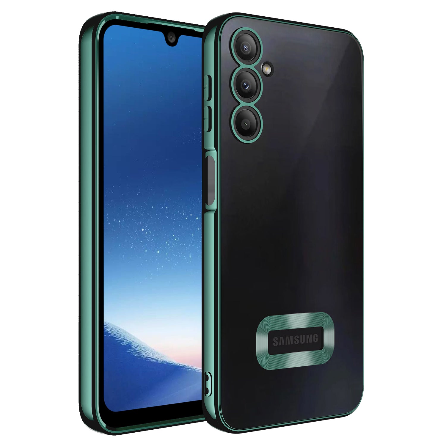 Galaxy A24 Kılıf Kamera Korumalı Logo Gösteren Zore Omega Kapak