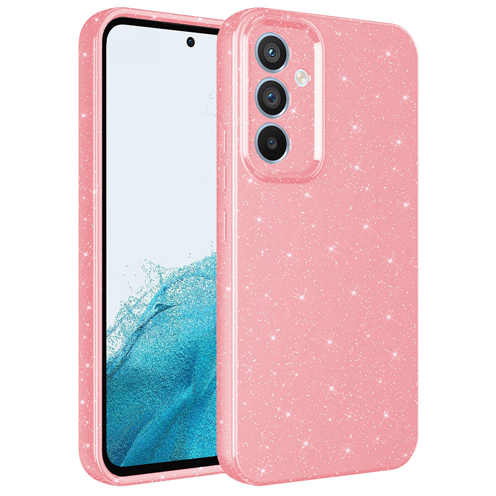 Galaxy A54 Kılıf Kamera Korumalı Simli Lüks Zore Koton Kapak