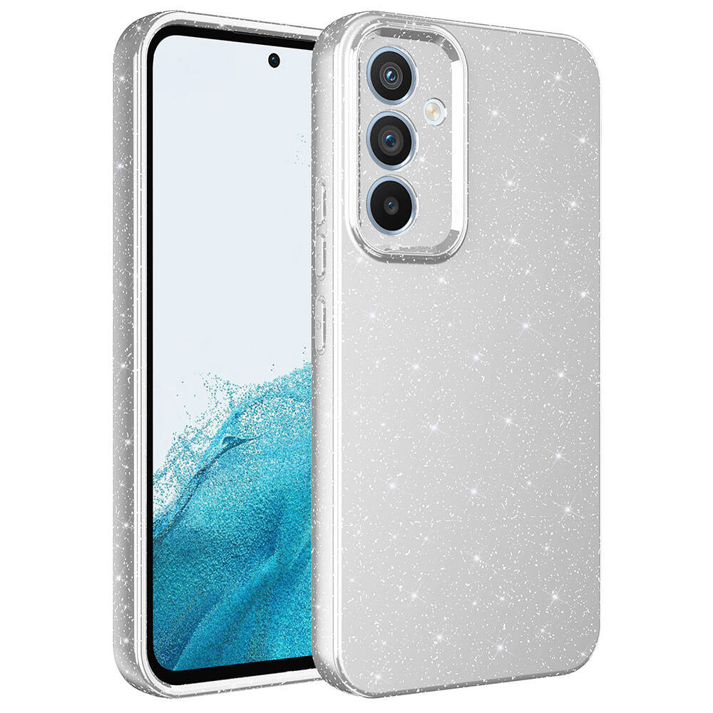 Galaxy A54 Kılıf Kamera Korumalı Simli Lüks Zore Koton Kapak