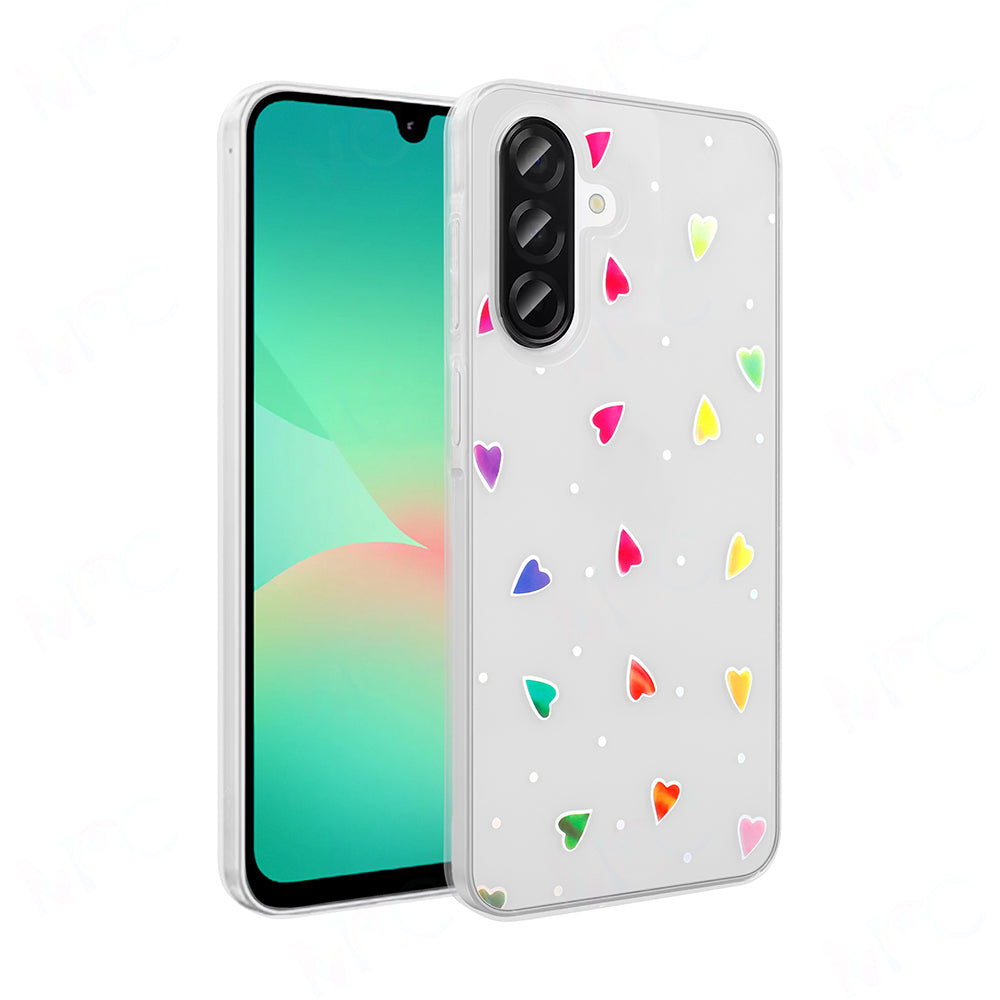 Galaxy A56 Kılıf Şeffaf Figürlü Zore Folk Sert Kapak