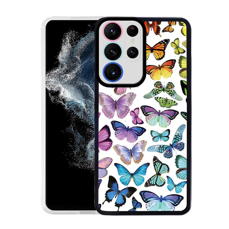 Galaxy S22 Ultra Kılıf Zore M-Fit Desenli Kapak