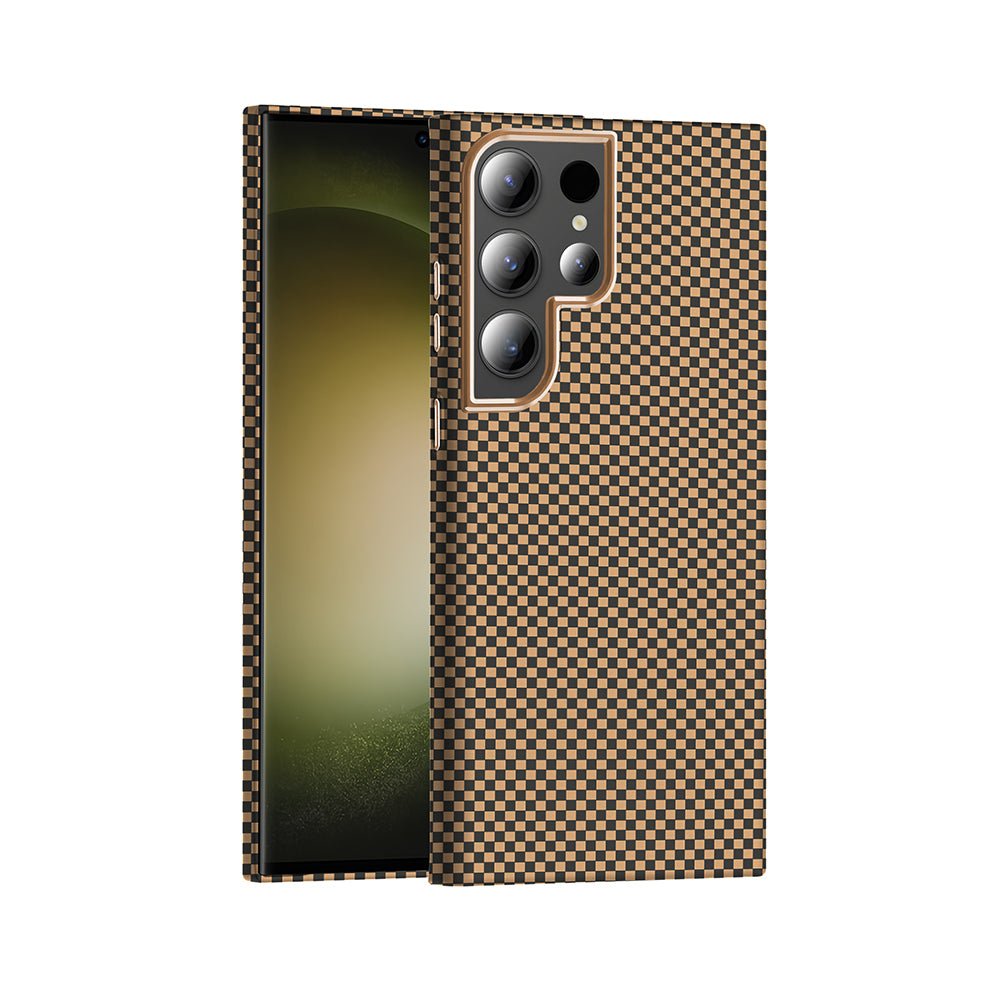 Galaxy S23 Ultra Kılıf M-safe Şarj Özellikli Karbon Fiber Görünümlü Zore Gros Kapak