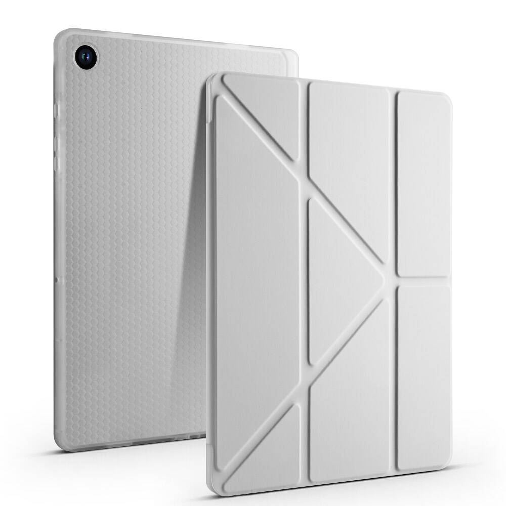Galaxy Tab A11 Kılıf Zore Tri Folding Kalem Bölmeli Standlı Kılıf