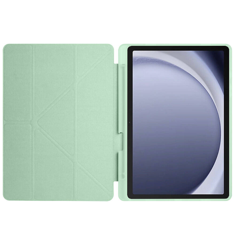 Galaxy Tab A11 Kılıf Zore Tri Folding Kalem Bölmeli Standlı Kılıf