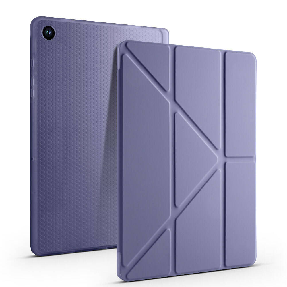 Galaxy Tab A11 Kılıf Zore Tri Folding Kalem Bölmeli Standlı Kılıf