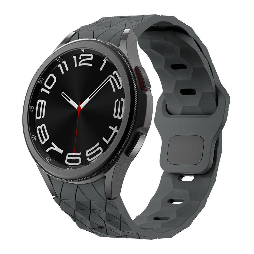 Galaxy Watch 5 44mm Zore KRD-116 20mm Futbol Desenli Spor Tasarımlı Silikon Kordon