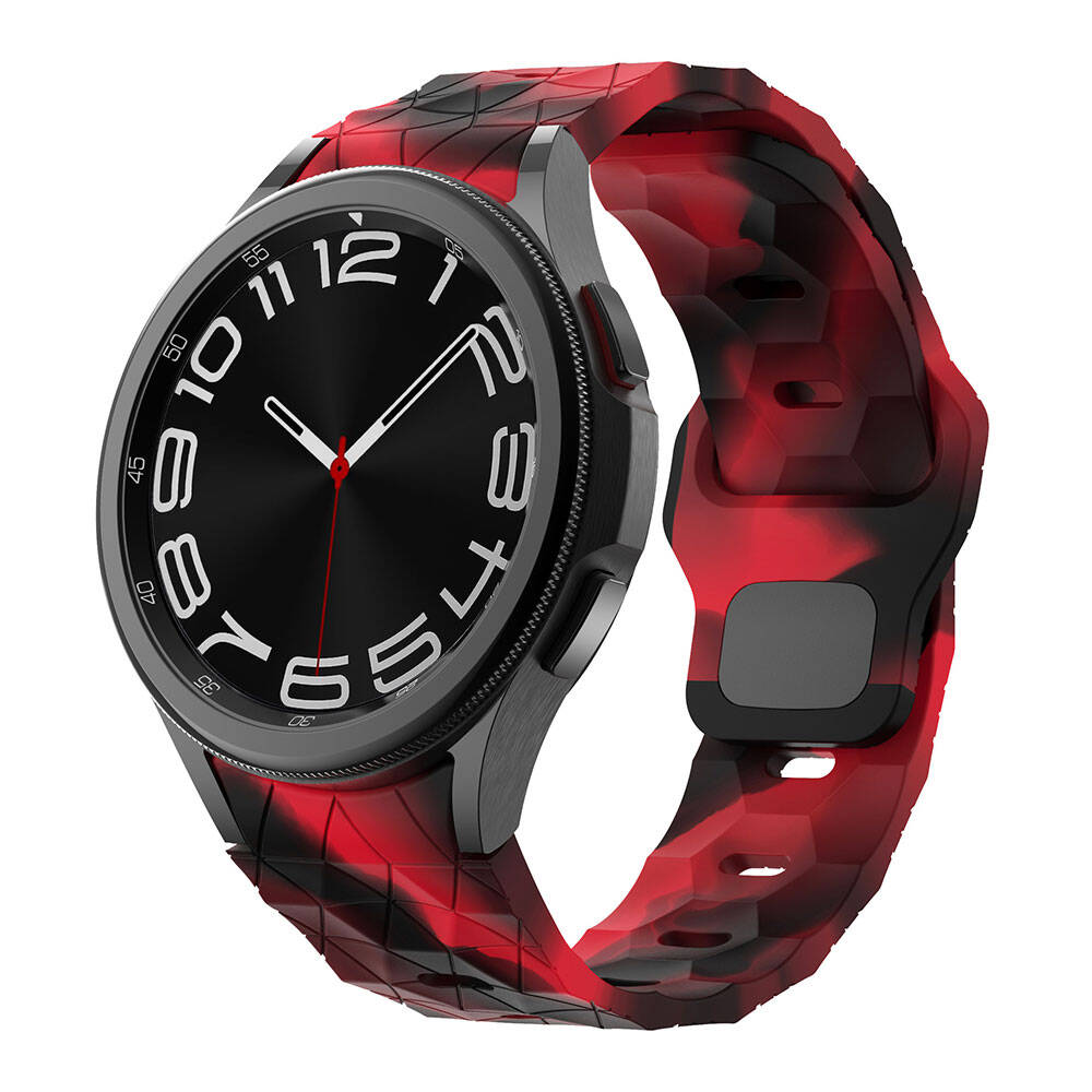 Galaxy Watch 5 44mm Zore KRD-116 20mm Futbol Desenli Spor Tasarımlı Silikon Kordon