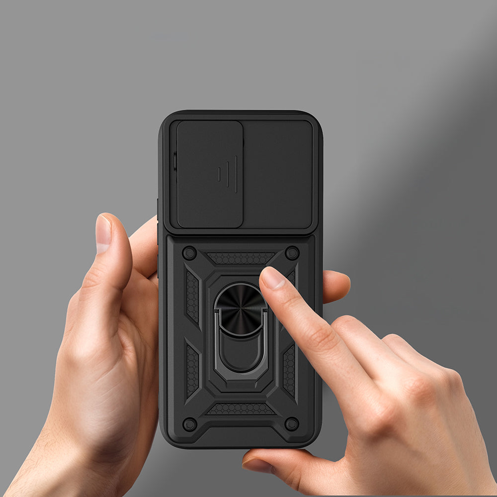 Tecno Pova Curve 2 Kılıf Magnetik Standlı Kamera Korumalı Zore Sürgülü Vega Kapak
