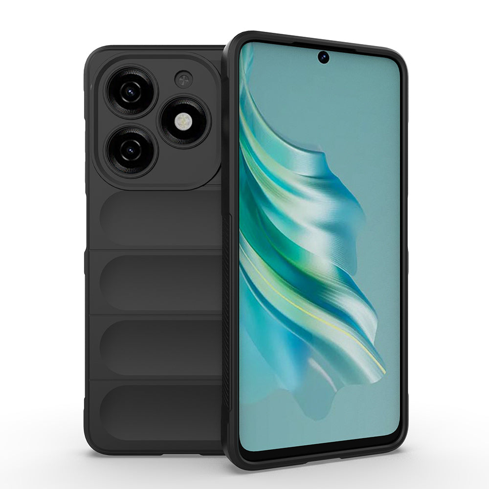 Tecno Spark 20C Kılıf Esnek TPU Oyuklu Arka Yüzey Tasarımlı Zore Etnik Silikon Kapak