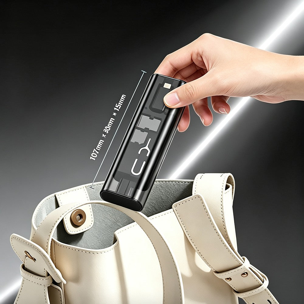 Zore 5in1 Type-C to Type-C PD Kablolu 60W Çevirici Adaptör Seti Saklama Kutusu